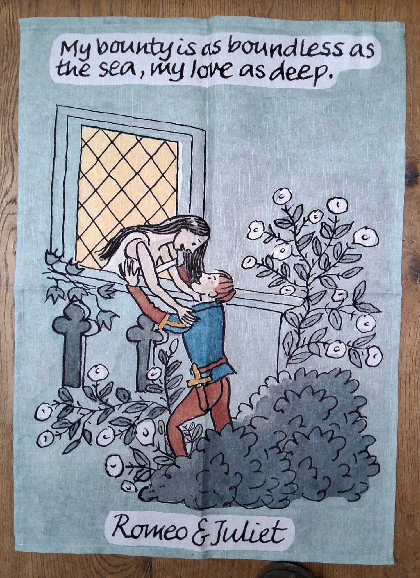 Romeo and Juliet - Balcony Scene - Tea Towel