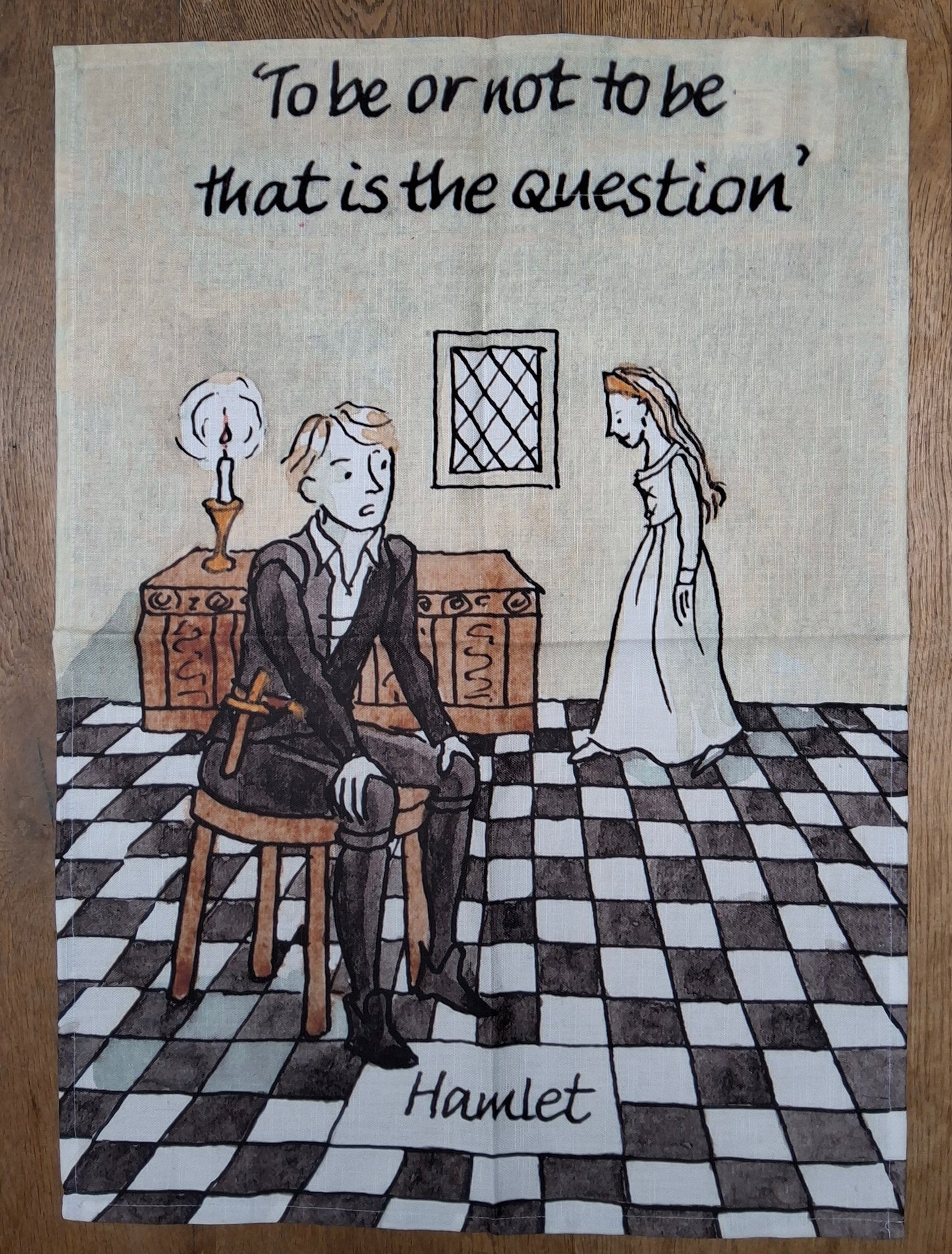 Hamlet - To Be or Not To Be - Tea Towel