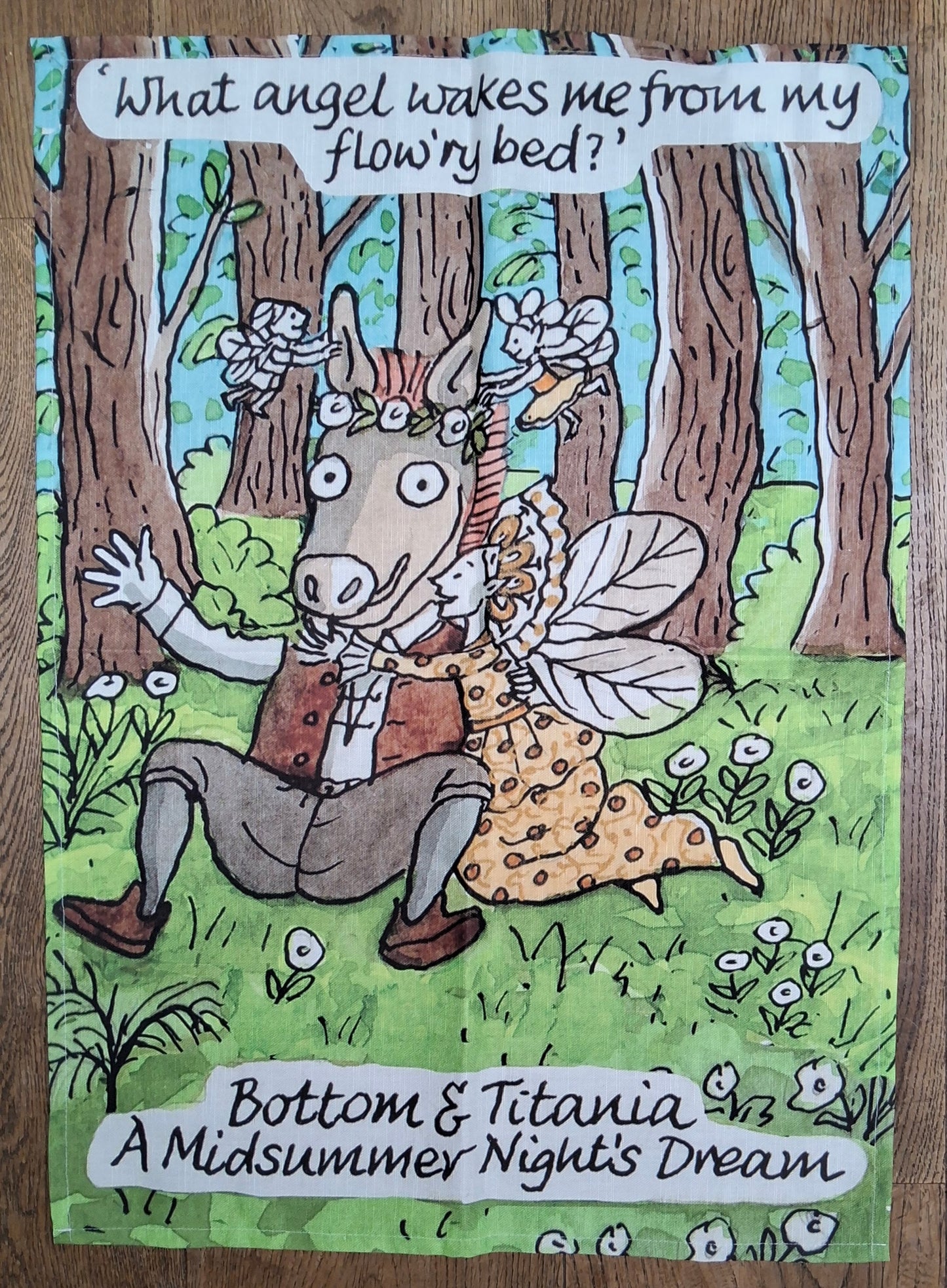 Midsummer Night's Dream - Bottom and Titania - Tea Towel