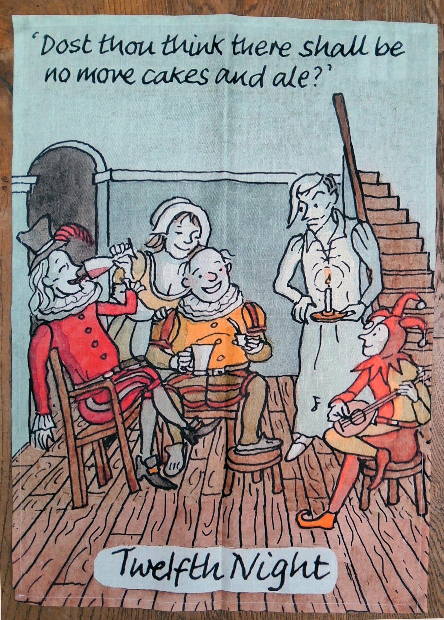 Twelfth Night - Cakes and Ale - Tea Towel
