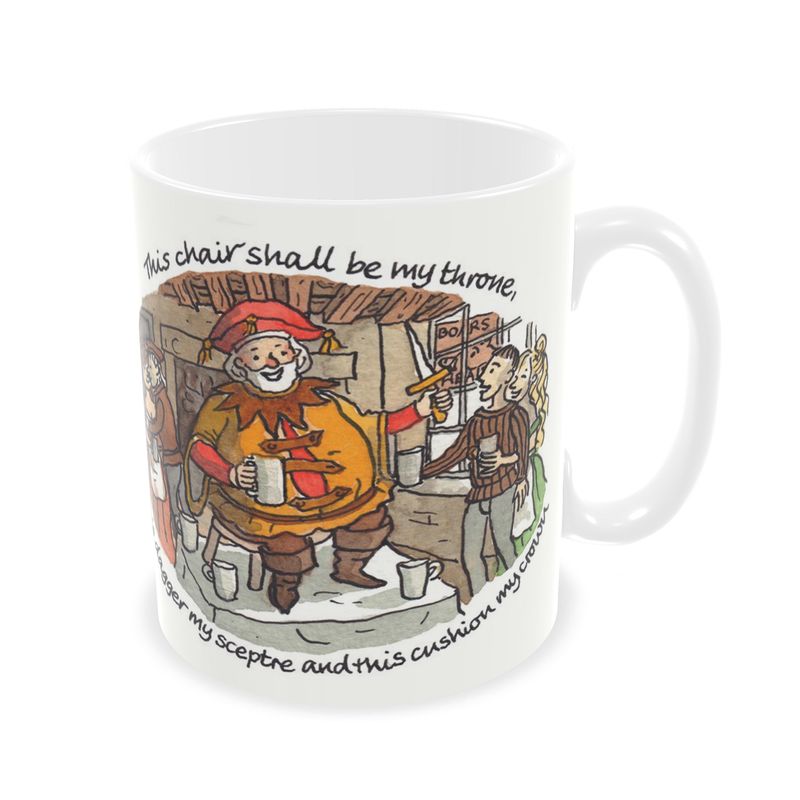 Henry IV Part One - Falstaff - This chair shall be my throne - Earthenware mug