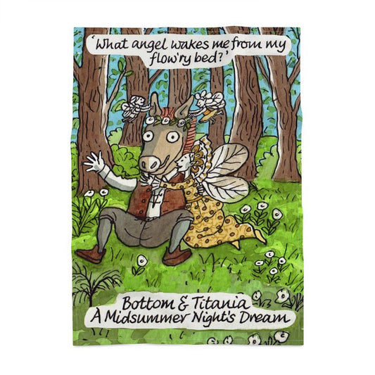 Midsummer Night's Dream - Bottom and Titania - Tea Towel