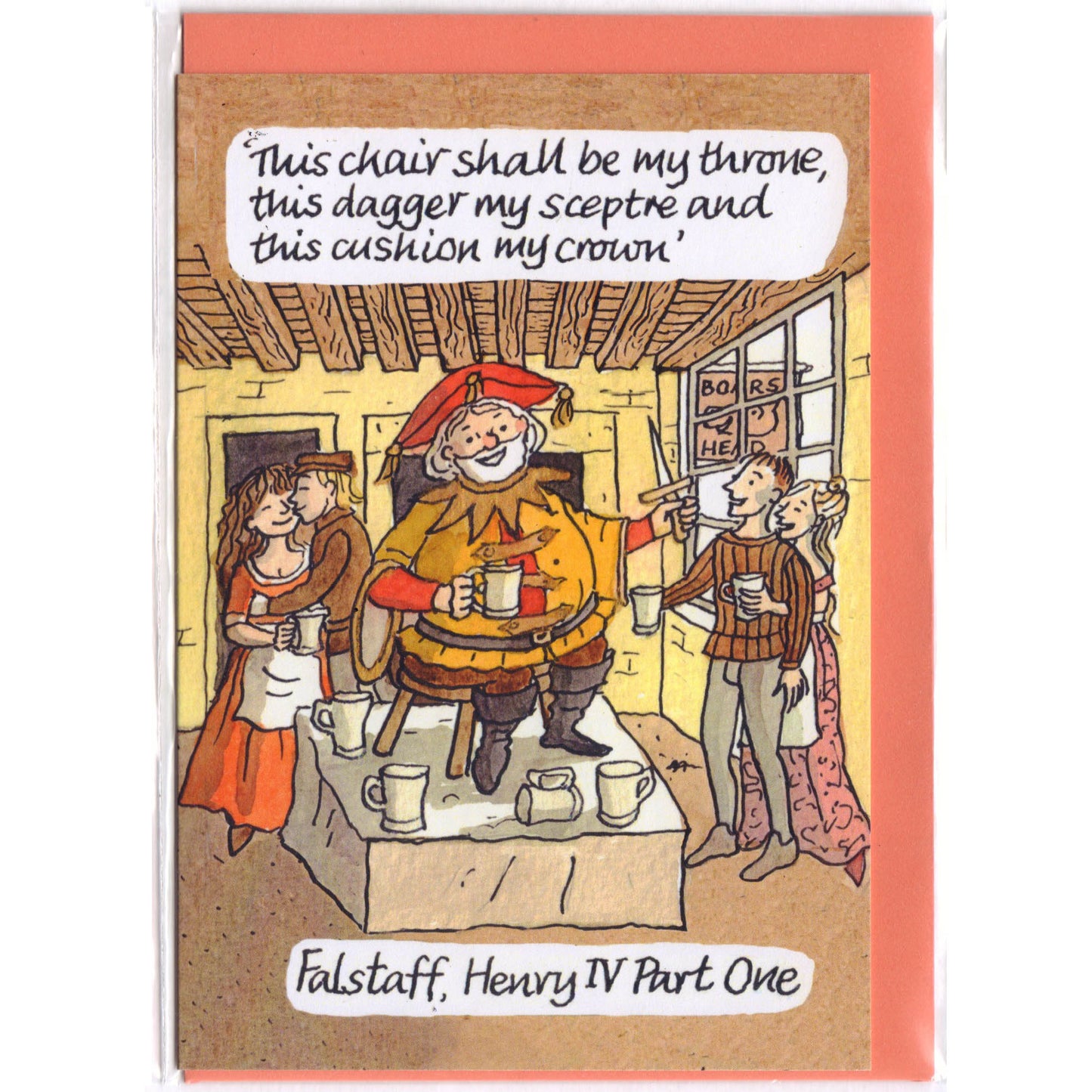Falstaff in Shakespeare's Henry IV Part One - Greeting card