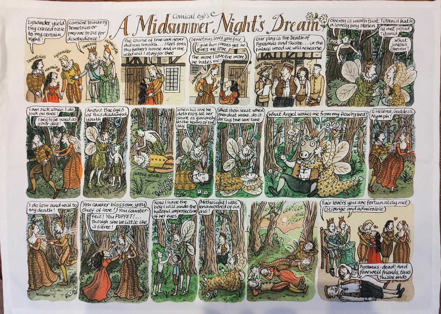 Midsummer Night's Dream - whole play - tea towel