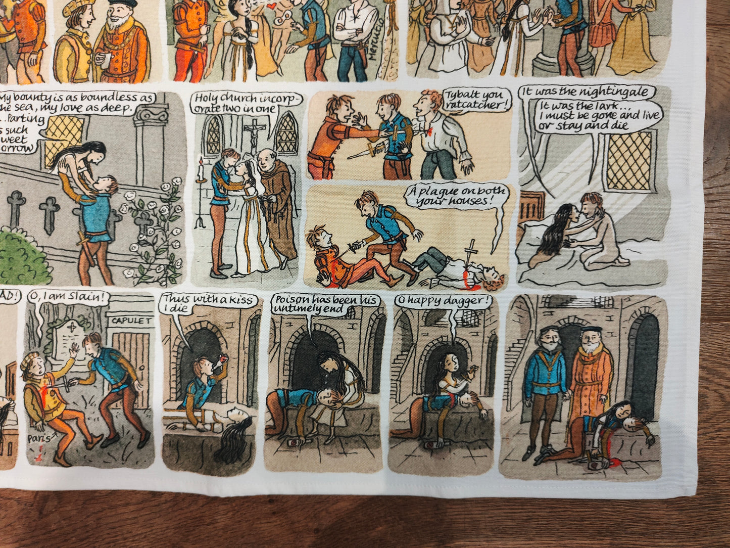 Romeo and Juliet tea towel 
