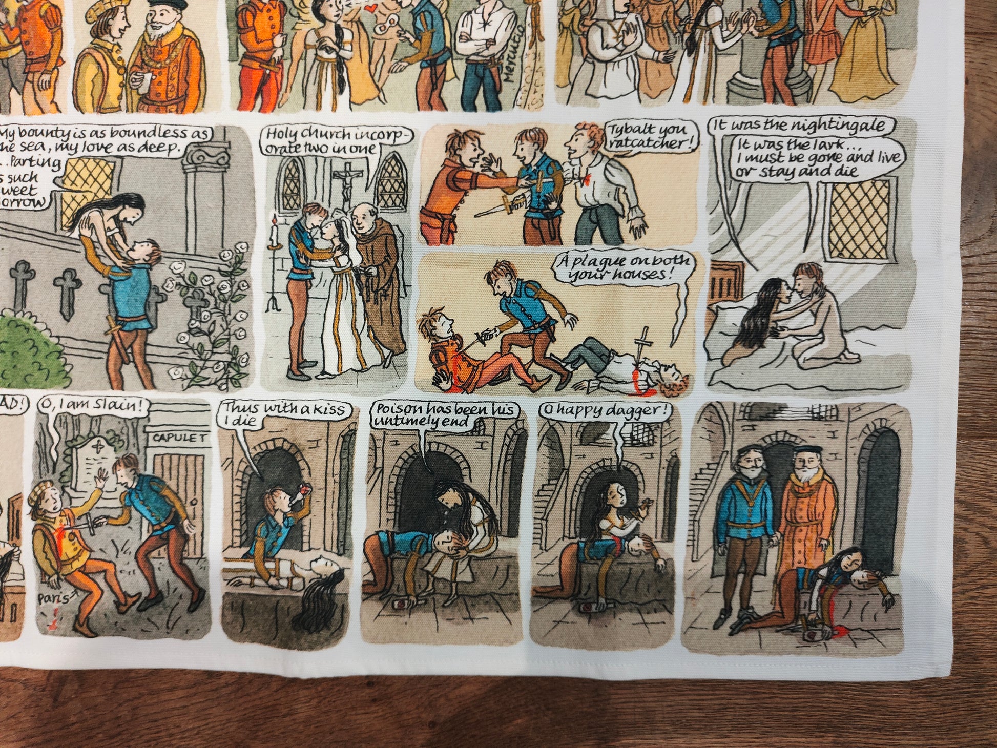 Romeo and Juliet tea towel 